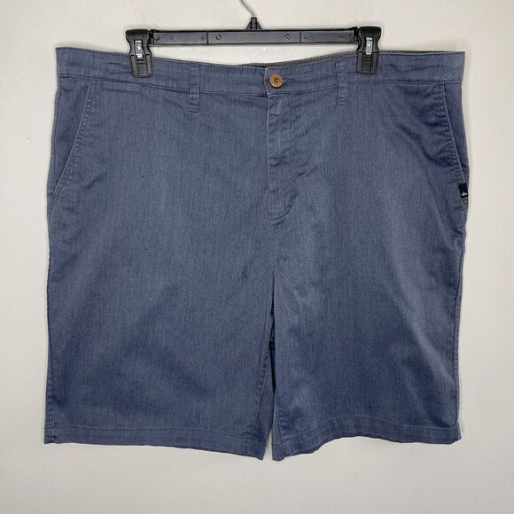 QUIKSILVER Mens Blue Chino Shorts Regular-Fit Everyday Union Stretch 42 x 10 - Picture 1 of 11